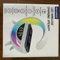 Multifunctional Wireless Charging Bluetooth Speaker Desk Lamp with Alarm Clock and Night Light