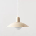 Retro pendant ceiling light with a coloured shade