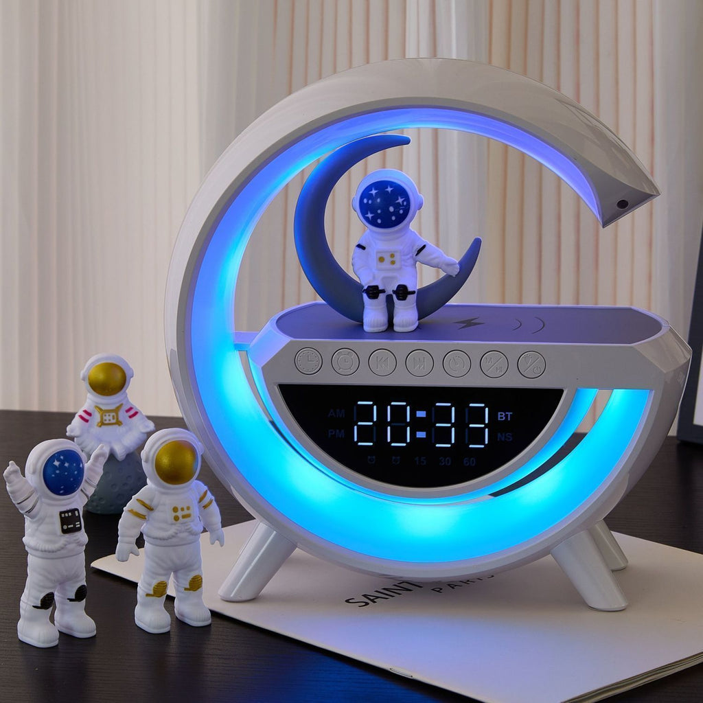 Multifunctional bedside lamp with Bluetooth speaker, alarm clock and wireless charging