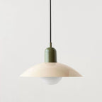 Retro pendant ceiling light with a coloured shade