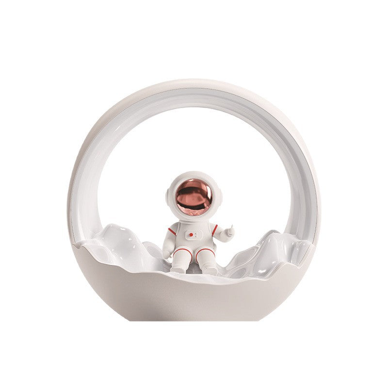 USB Rechargeable Astronaut Moon Night Light, Tap-Control 3-Level Brightness LED Bedside Desk Lamp