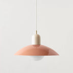 Retro pendant ceiling light with a coloured shade