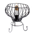Industrial Iron Salt Lamp Holder with Cable & Bulb