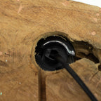 DriftGlow Crescent Moon Lamp – Grey Driftwood Light