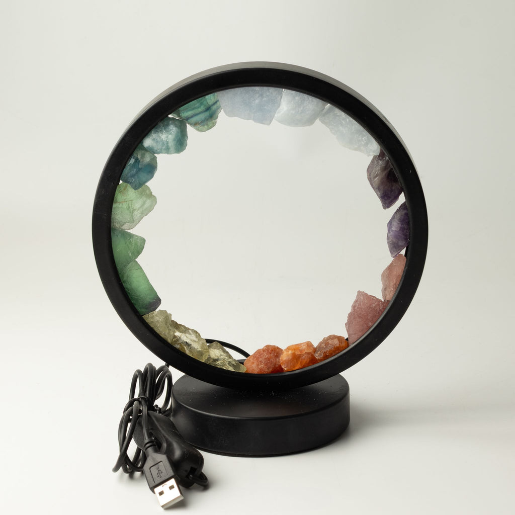 7 Chakra Gemstone Halo Lamp – USB Decorative Light