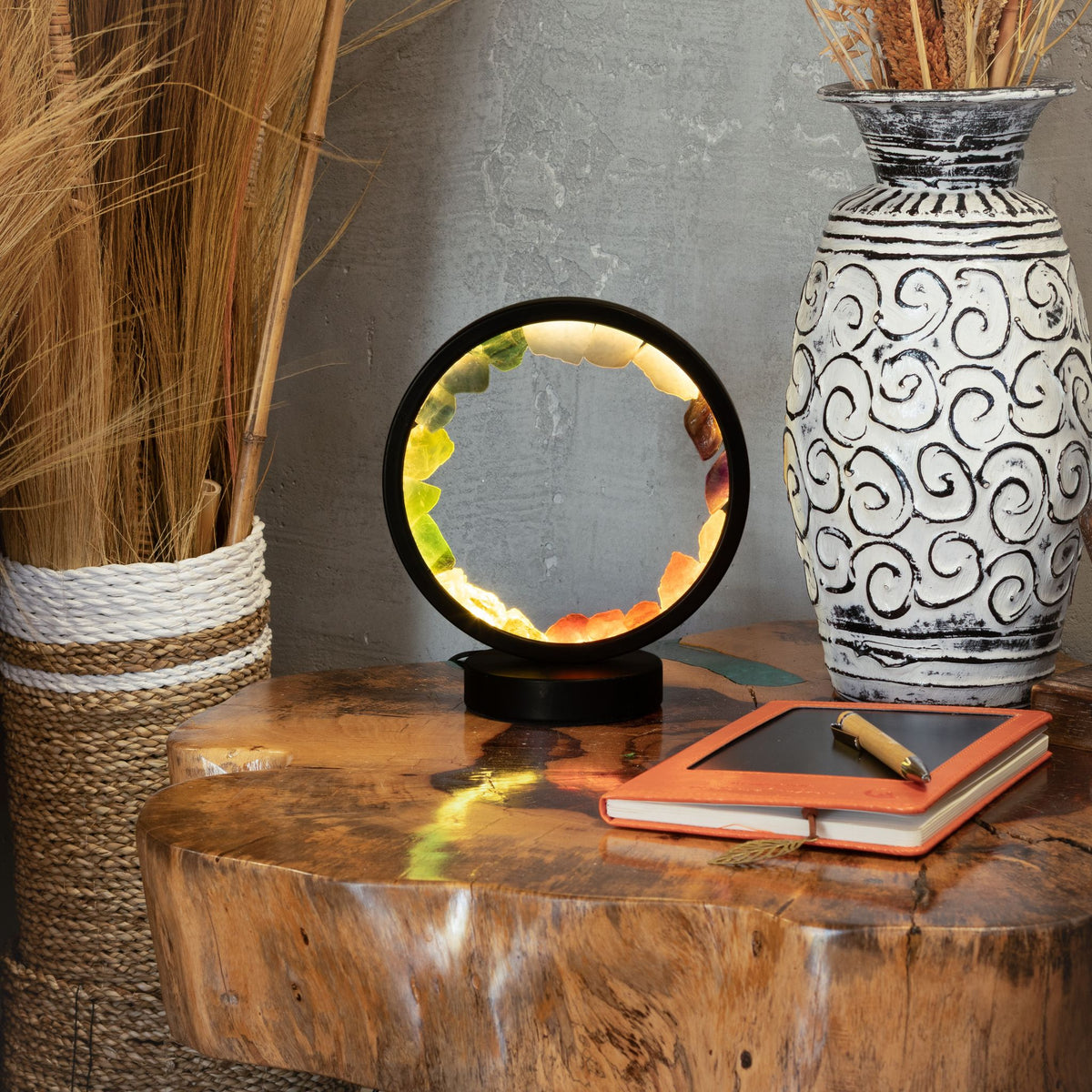7 Chakra Gemstone Halo Lamp – USB Decorative Light