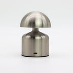 Silver Dome Mushroom Touch Lamp – Rechargeable USB-C
