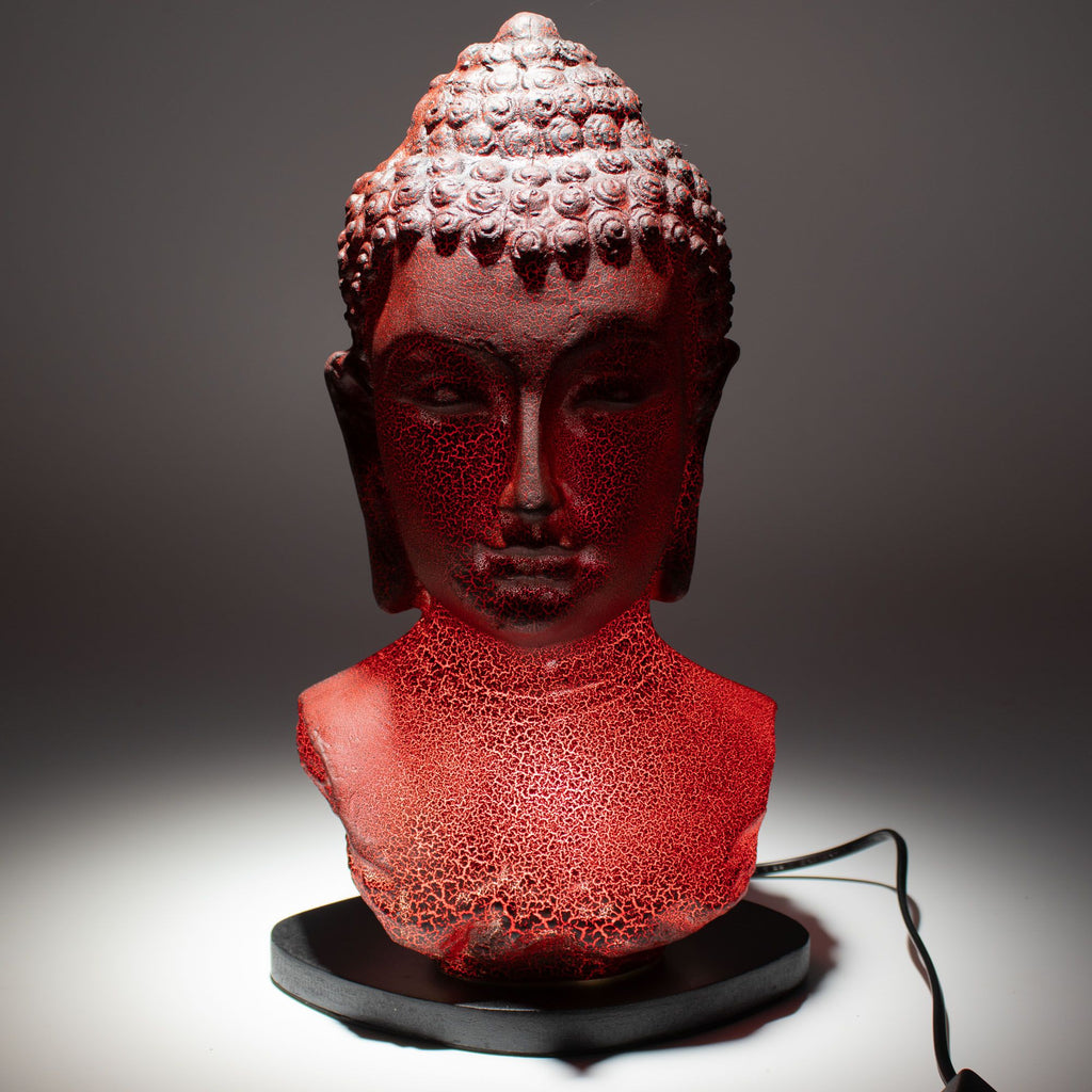 Buddha Glow Lamp – Molten Lava Finish