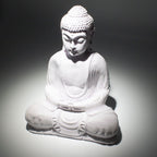 Meditation Buddha Lamp – Lavender Crackle