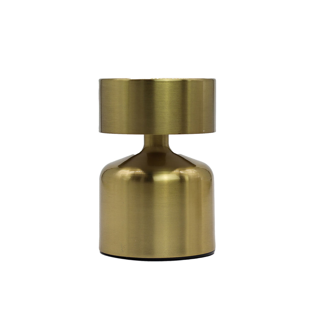 Bronze Flat Mushroom Touch Lamp – Rechargeable USB-C