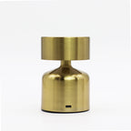 Bronze Flat Mushroom Touch Lamp – Rechargeable USB-C