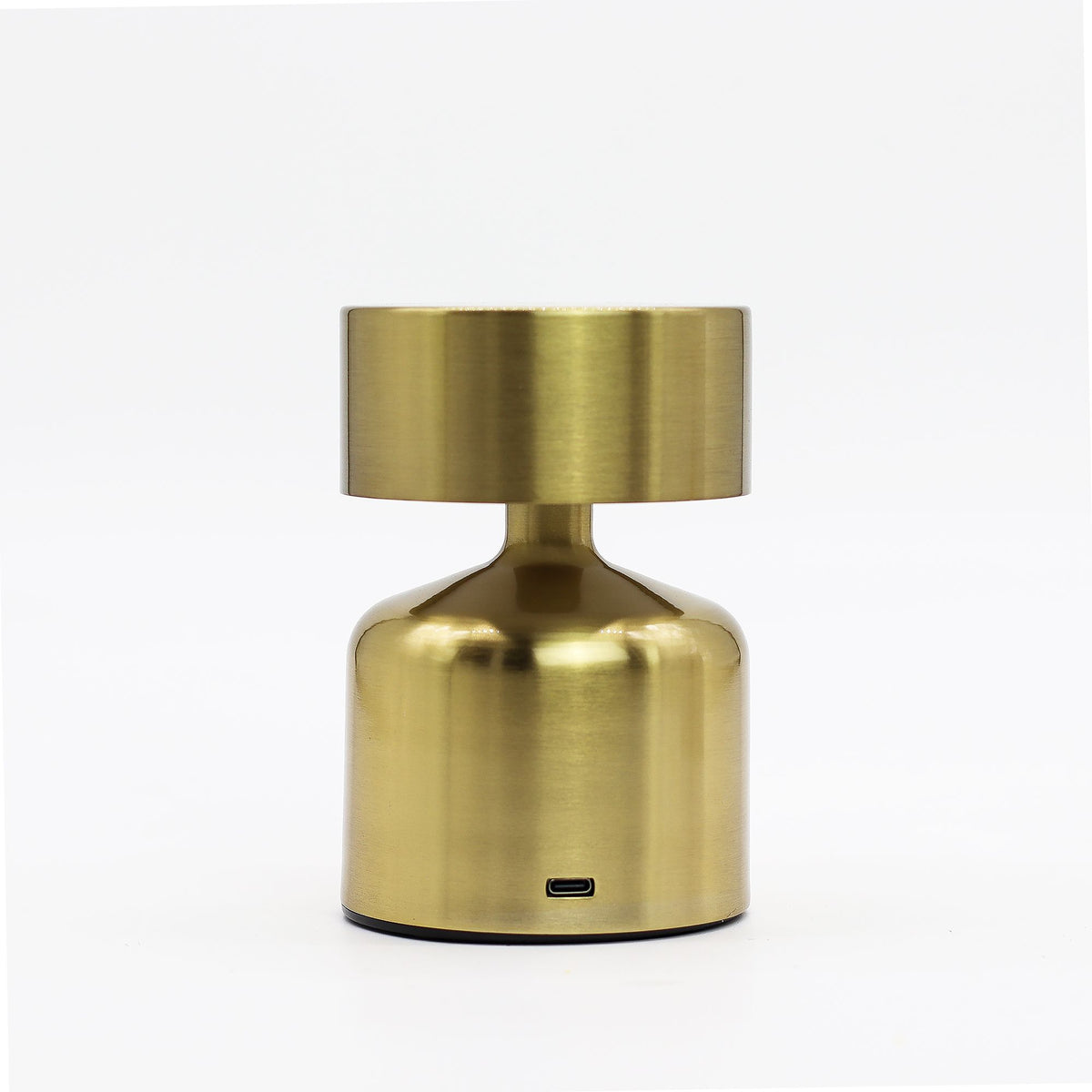 Bronze Flat Mushroom Touch Lamp – Rechargeable USB-C