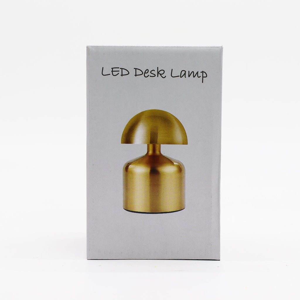 Bronze Flat Mushroom Touch Lamp – Rechargeable USB-C