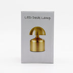 Bronze Flat Mushroom Touch Lamp – Rechargeable USB-C