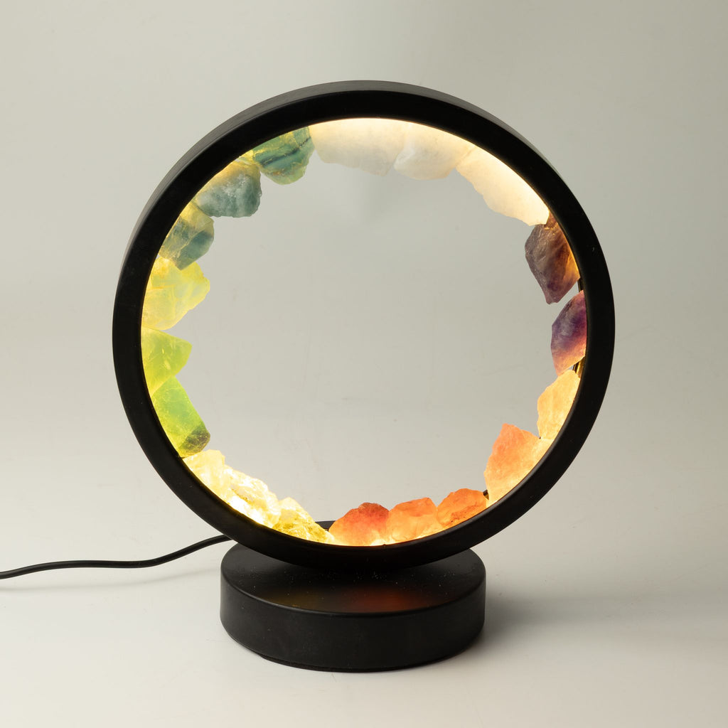 7 Chakra Gemstone Halo Lamp, USB Decorative Light