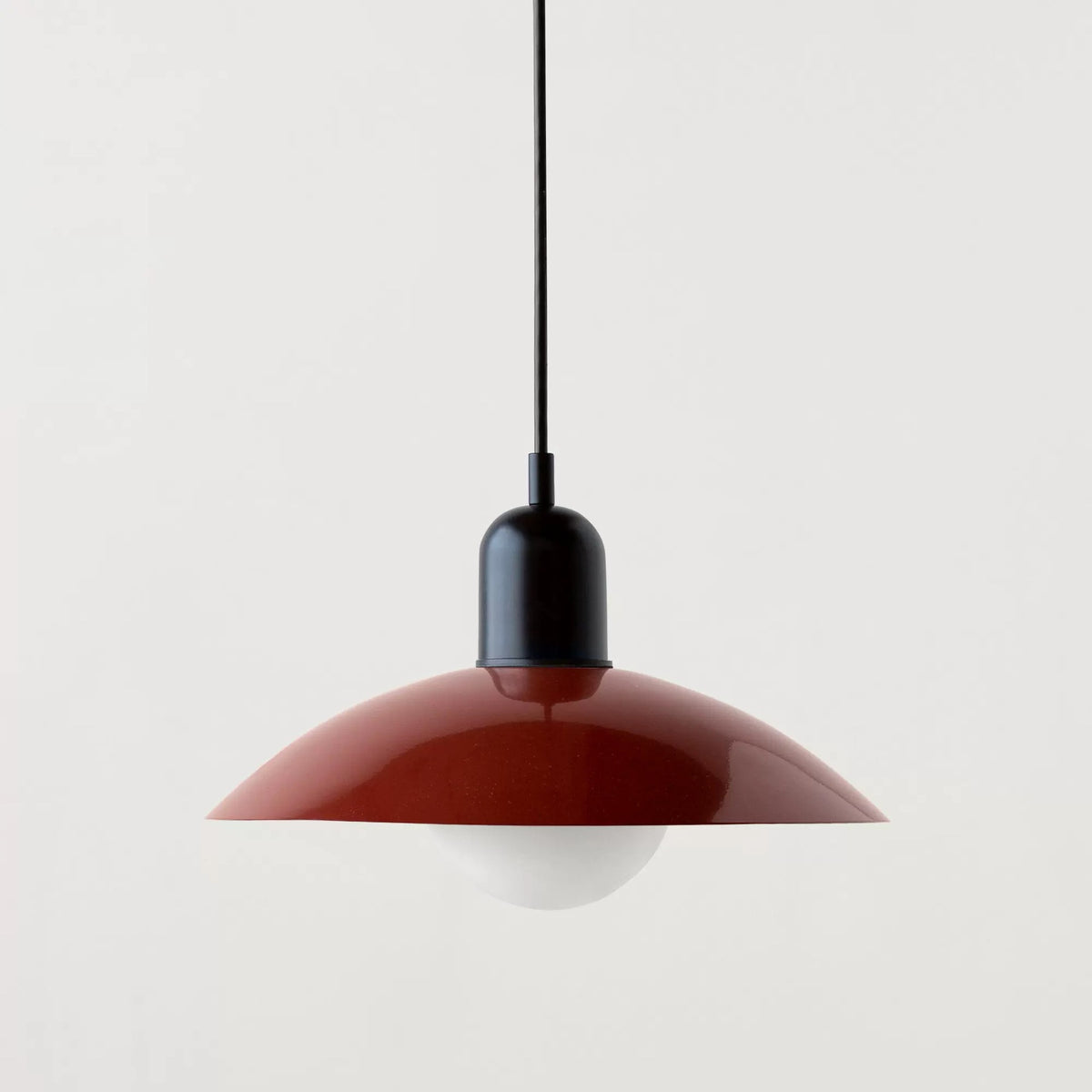 Retro pendant ceiling light with a coloured shade